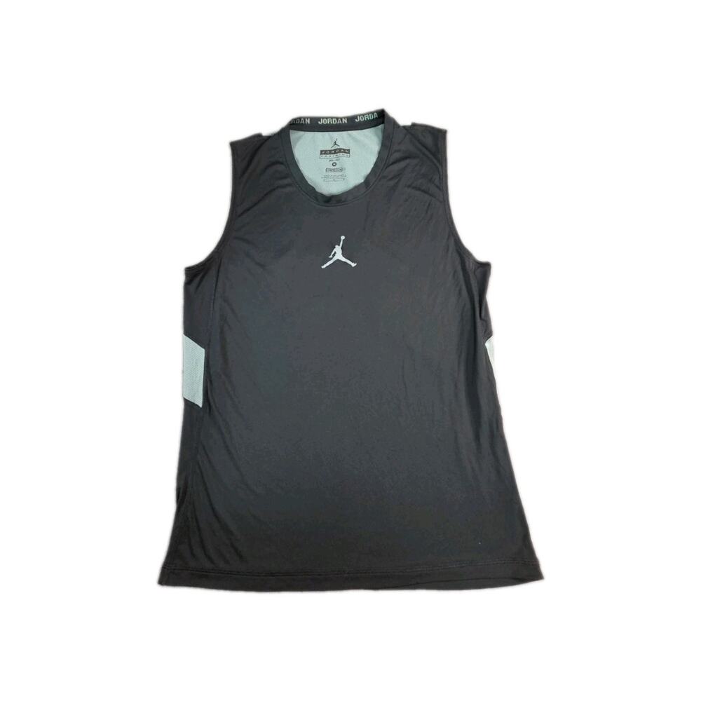 Air Jordan Tank Top Sz M Black Training Muscle Shirt Compression Dry-Fit Gym